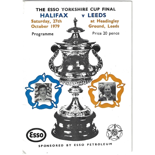1979 Halifax v Leeds Yorkshire County Challenge Cup Final Rugby League Programme