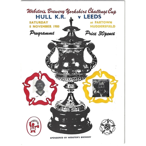 1980 Hull KIngston Rovers v Leeds Yorkshire County Challenge Cup Final Rugby League Programme