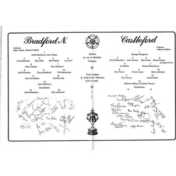 1981 Bradford Northern v Castleford Yorkshire County Challenge Cup Final Rugby League Programme
