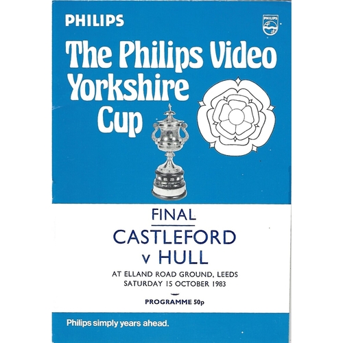 1983 Castleford v Hull Yorkshire County Challenge Cup Final Rugby League Programme