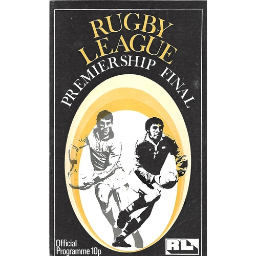 1975 Leeds v St. Helens Rugby League Premiership Trophy Final Programme