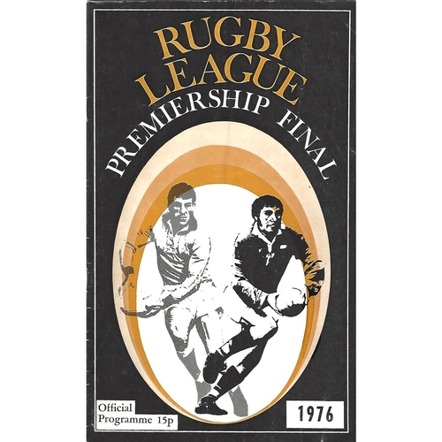 1976 St. Helens v Salford Rugby League Premiership Trophy Final Programme