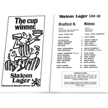 1980 Bradford Northern v Widnes Rugby League Premiership Trophy Final Programme