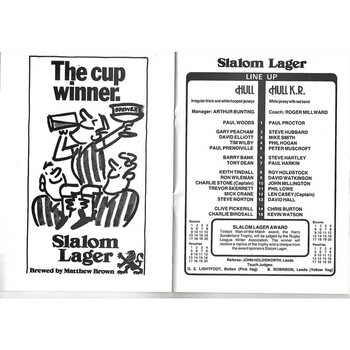 1981 Hull v Hull KIngston Rovers Rugby League Premiership Trophy Final Programme