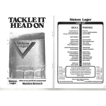 1983 Hull v Widnes Rugby League Premiership Trophy Final Programme