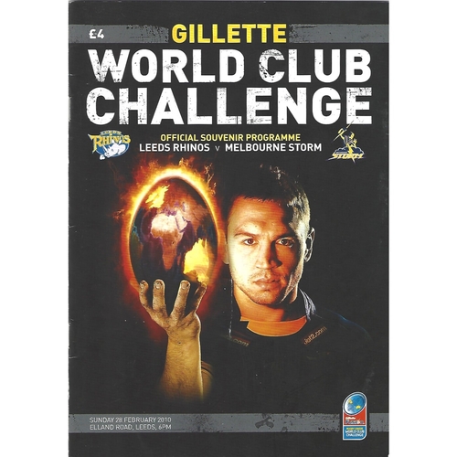 2010 Leeds Rhinos v Melbourne Storm Rugby League World Club Challenge Programme