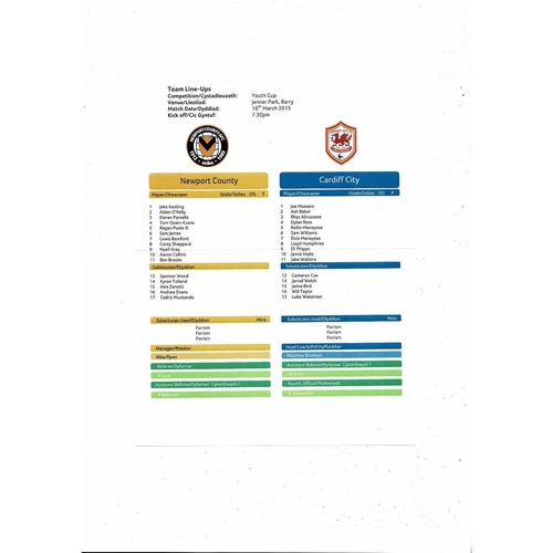 Team Sheets