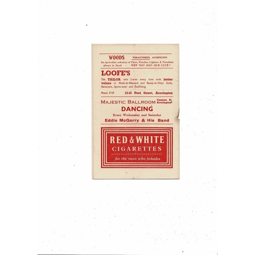 1955/56 Accrington Stanley v Crewe Alexandra Football Programme