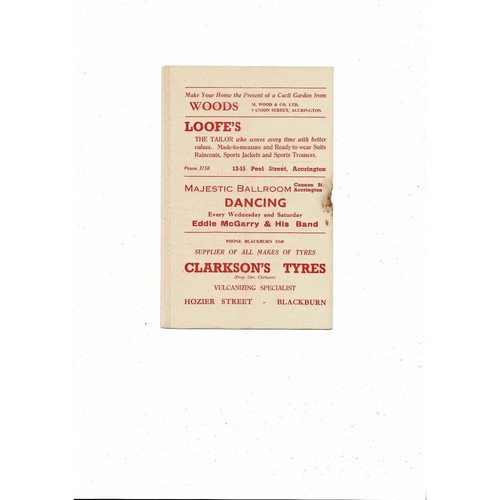 1956/57 Accrington Stanley v York City Football Programme