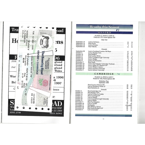 1995 Oxford v Cambridge Varsity Match Rugby Union Programme