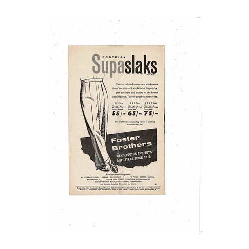 1957/58 Aston Villa v Burnley Football Programme