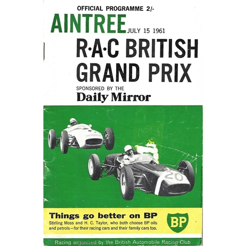 Grand Prix/Formula One Motor Racing Programmes