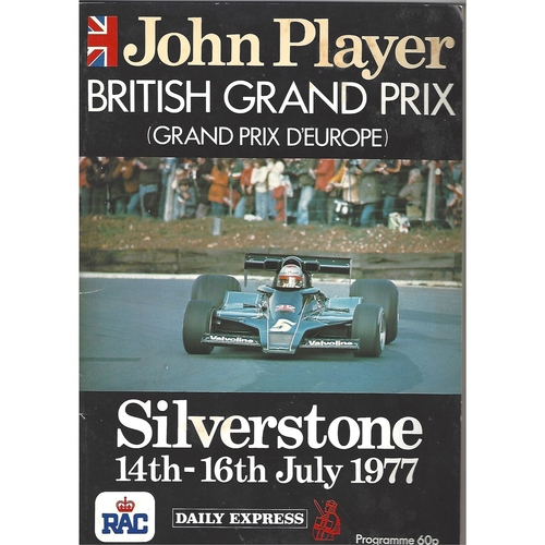 Grand Prix/Formula One Motor Racing Programmes