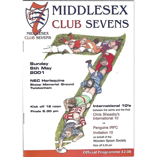 2001 Middlesex Club Sevens Rugby Union Programme