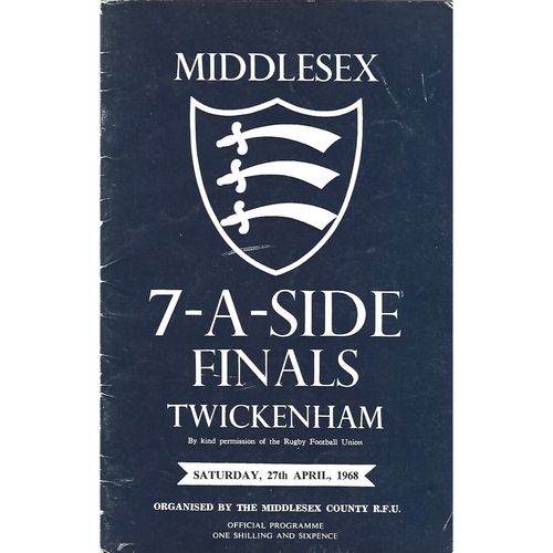 1968 Middlesex Sevens Rugby Union Programme