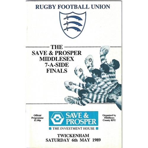 1989 Middlesex Sevens Rugby Union Programme