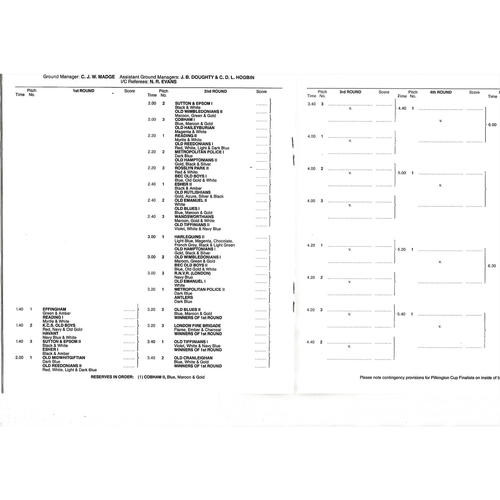 1990 Middlesex Sevens Preliminary Rounds Rugby Union Programme