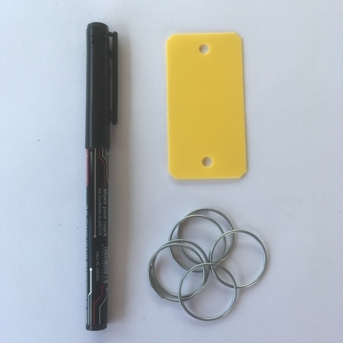 200 Printed Key Tags with Rings