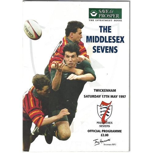 1997 Middlesex Sevens Rugby Union Programme & Match Ticket