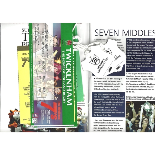 2006 Middlesex Sevens Rugby Union Programme & Match Ticket