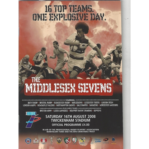 2008 Middlesex Sevens Rugby Union Programme & Match Ticket
