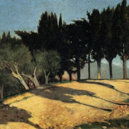 Country Road with Cypresses
