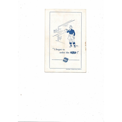 1954/55 Blackburn Rovers v Luton Town Football Programme