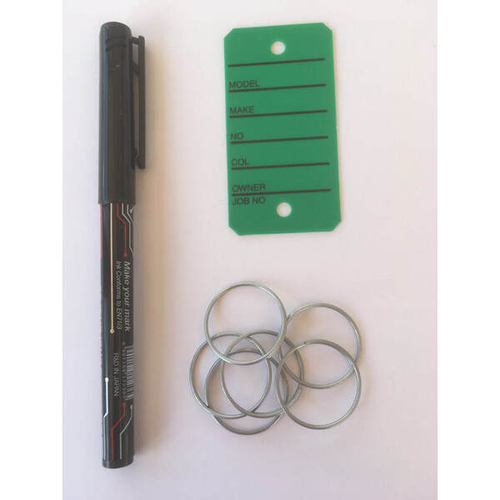 200 Printed Key Tags with Rings