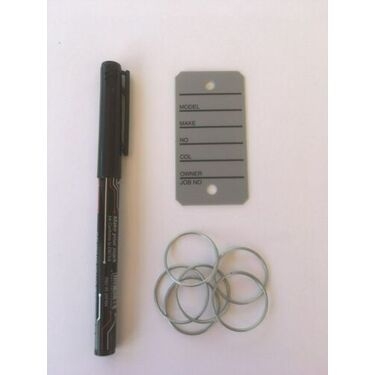 200 Printed Key Tags with Rings