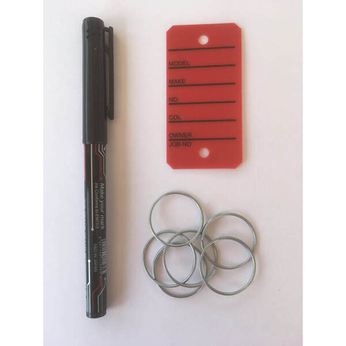 200 Printed Key Tags with Rings