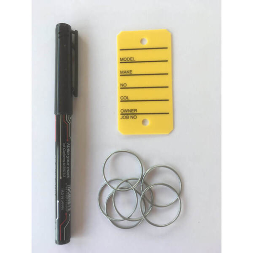 200 Printed Key Tags with Rings