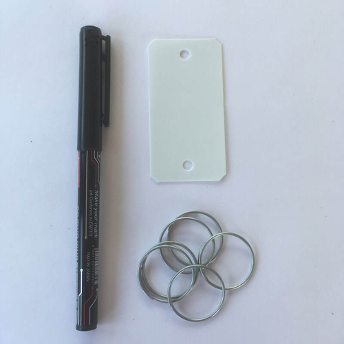 200 Plain Key Tags with Rings