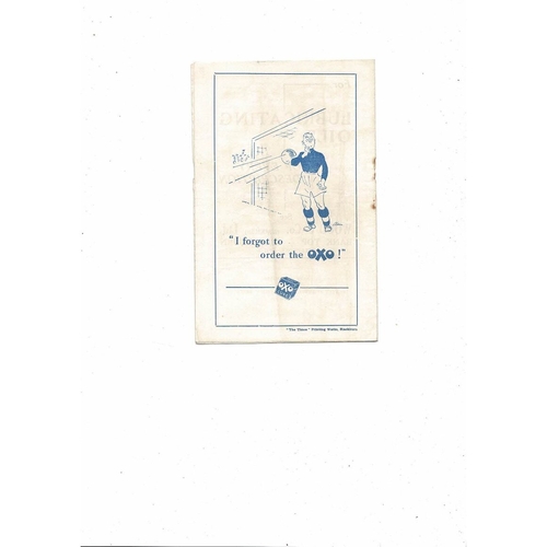 1954/55 Blackburn Rovers v Rotherham United Football Programme