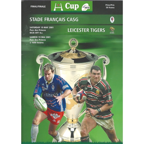 European Cup Final Rugby Union Programmes