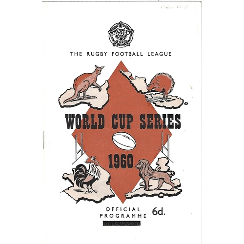 1960 Great Britain v Rest of the World Rugby League World Cup Programme
