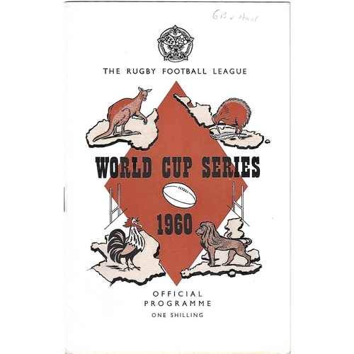 1960 Great Britain v Australia Rugby League World Cup Programme