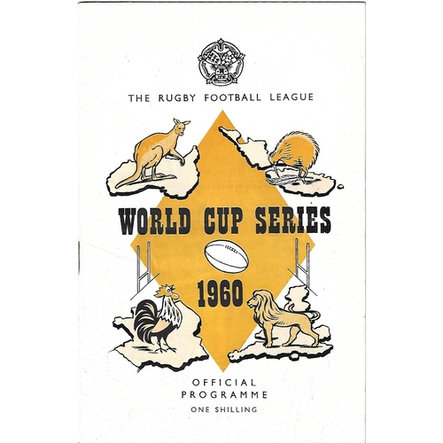 1960 Great Britain v New Zealand Rugby League World Cup Programme