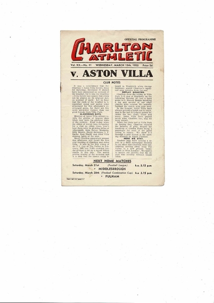 Many more Football Programmes listed today