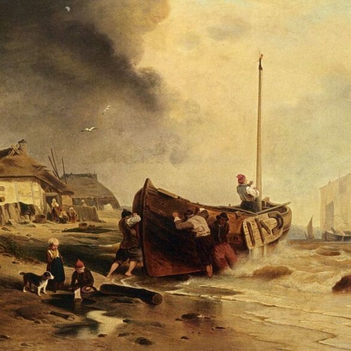 A Fishing Boat on the Beach