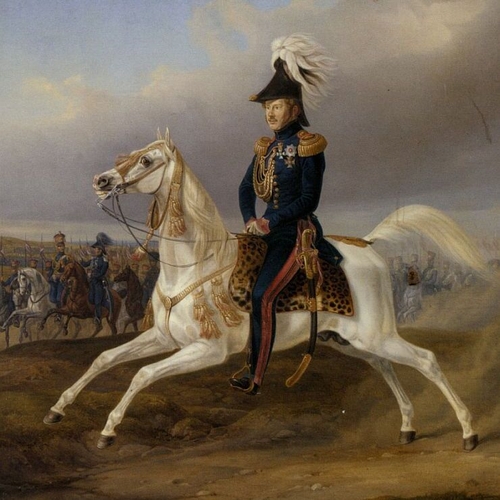 King William I of Württemberg, on Horseback