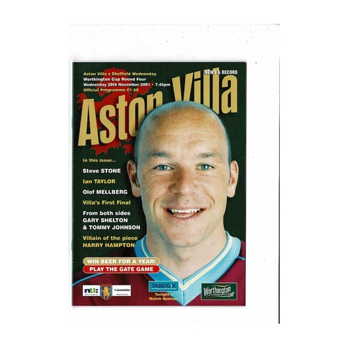 Aston Villa Home Football Programmes