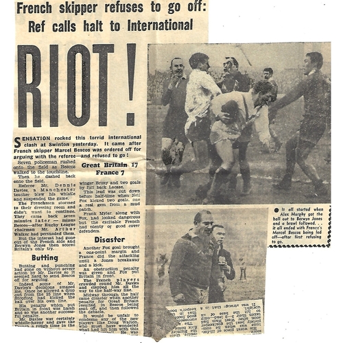 1965 Great Britain v France Rugby League Programme