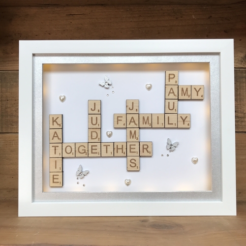Family Scrabble word art