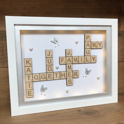 Family Scrabble word art