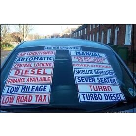 Large Front Window Screen Stickers (Self Cling)