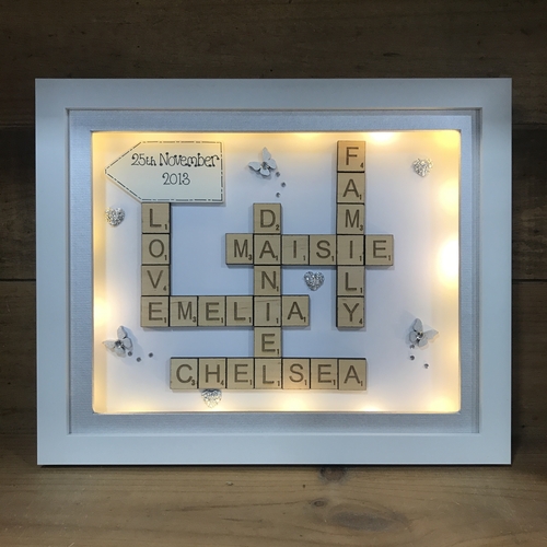 Family Name Scrabble Word Art
