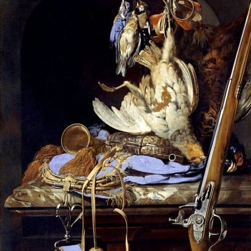 Game with Hunting Equipment in a Niche