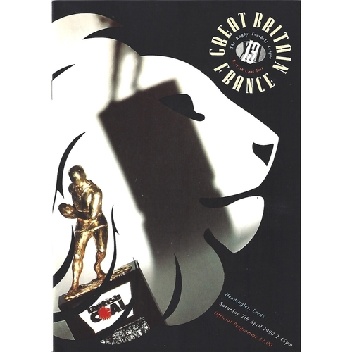 1990 Great Britain v France Rugby League Programme