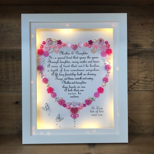 LED Mother and daughter poem