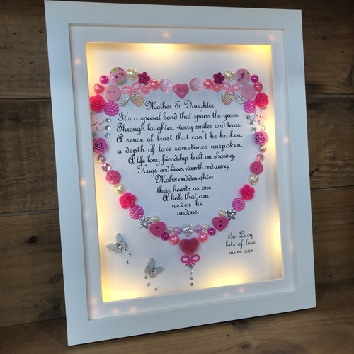 LED Mother and daughter poem